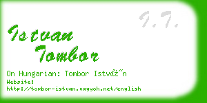 istvan tombor business card